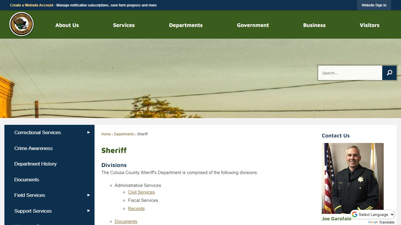 Sheriff | Colusa County, CA - Official Website